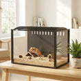Load image into Gallery viewer, Hamster Cage Steel Frame Chewproof, Large Rat Cage with Openable Top, Deep Burrow, Transparent Small Animal Habitat for Dwarf Syrian Hamster, Gerbil, Rats, 81L x 51W x 53H cm
