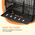 Load image into Gallery viewer, PawHut 48" Heavy Duty Dog Crate, Strong Steel Large Dog Crate with 4 Lockable Wheels, Double Doors, Openable Top and Removable Tray, for Extra Large and Large Dogs, Black
