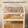 Load image into Gallery viewer, Wooden Hamster Cage, 3 Tier Small Animal Cage with Detachable Lower Floor, Storage Shelf, Hut, Seesaw, Exercise Wheel, Ramps, Hamster Habitat for Dwarf, Gerbil, 31.5" x 21" x 46"
