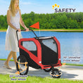 Load image into Gallery viewer, 2 in 1 Dog Bike Trailer Pet Stroller for Large Dogs with Hitch, Quick-release 20" Wheels, Pet Bicycle Cart Trolley Carrier for Travel, Red
