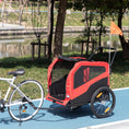 Load image into Gallery viewer, 2 in 1 Dog Bike Trailer Pet Stroller for Large Dogs with Hitch, Quick-release 20" Wheels, Pet Bicycle Cart Trolley Carrier for Travel, Red
