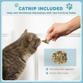 Load image into Gallery viewer, 2-in-1 Cat Scratcher, Cardboard Cat Scratching Board with Catnip, Cat Scratch Pad for Indoor Cats, 30.5 x 55 x 31.5cm, Light Blue
