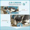Load image into Gallery viewer, 2-in-1 Cat Scratcher, Cardboard Cat Scratching Board with Catnip, Cat Scratch Pad for Indoor Cats, 30.5 x 55 x 31.5cm, Light Blue

