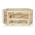 Load image into Gallery viewer, Wooden Large Hamster Cage Small Animal Exercise Play House 3 Tier with Sliding Tray, Seesaws, Water Bottle, Natural
