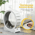 Load image into Gallery viewer, Cat Treadmill, Cat Exercise Wheel, 30 inch Kitten Running Wheel with Brake, Carpeted Runway for Exercise - White
