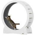 Load image into Gallery viewer, Cat Treadmill, Cat Exercise Wheel, 30 inch Kitten Running Wheel with Brake, Carpeted Runway for Exercise - White
