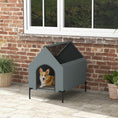 Load image into Gallery viewer, Dog House Outdoor, Elevated Dog House Dog Bed with Removable Cover, Mesh Windows, Storage Bag, for Small and Medium-Sized Dogs, Grey
