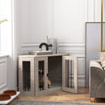 Load image into Gallery viewer, 2 in 1 Dog Crate Furniture, Side Table Dog Kennel with Cushion, Large Door, for Medium Dogs - Walnut Brown
