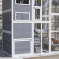 Load image into Gallery viewer, Catio Outdoor Cat Enclosure, 76" L Large Weatherproof Cat House with Cat Condo, Jumping Platforms, Ladder, Ramps, Hammock for 2-3 Indoor Cats, Grey
