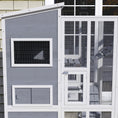 Load image into Gallery viewer, Catio Outdoor Cat Enclosure, 76" L Large Weatherproof Cat House with Cat Condo, Jumping Platforms, Ladder, Ramps, Hammock for 2-3 Indoor Cats, Grey
