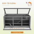 Load image into Gallery viewer, Wooden Hamster Cage, Small Animals Hutch with Tray, Openable Top, Exercise Run, Grey
