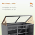 Load image into Gallery viewer, Wooden Hamster Cage, Small Animals Hutch with Tray, Openable Top, Exercise Run, Grey
