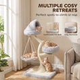 Load image into Gallery viewer, Modern Cat Tree Tower 115 cm Branch Design with Washable Beds, Cat Tower with Sisal Scratching Post, Holds 1 Cat up to 6kg
