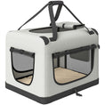 Charger l'image dans la visionneuse de la galerie, Pet Carrier Bag, Soft-Sided Dog Carrier for Small Dogs, Portable Pet Travel Bag with Security Buckle Strap, Mesh Windows, Washable Cushion and Bowl, Light Grey
