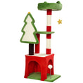 Load image into Gallery viewer, Christmas Cat Tree, 103cm Multilevel Cat Climbing Tower with Scratching Post and Board, Condo, Platform and Toys, Kitty Activity Centre for Indoor Kittens, Green
