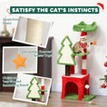 Load image into Gallery viewer, Christmas Cat Tree, 103cm Multilevel Cat Climbing Tower with Scratching Post and Board, Condo, Platform and Toys, Kitty Activity Centre for Indoor Kittens, Green
