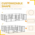 Load image into Gallery viewer, Dog Playpen, Wide 31.5"W Heavy-Duty Metal Puppy Play Pen, Pet Exercise Fences for Outside and Indoor, DIY Design with Door for Multiple Dogs, 16 Panels, 39"H
