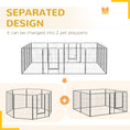 Load image into Gallery viewer, Dog Playpen, Wide 31.5"W Heavy-Duty Metal Puppy Play Pen, Pet Exercise Fences for Outside and Indoor, DIY Design with Door for Multiple Dogs, 16 Panels, 39"H
