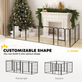 Load image into Gallery viewer, Dog Pen, 8 Panel Puppy Pen, Steel Dog Playpen, for Small Breeds, 60cm Tall, Black
