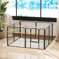 Load image into Gallery viewer, Dog Pen, 8 Panel Puppy Pen, Steel Dog Playpen, for Small Breeds, 60cm Tall, Black
