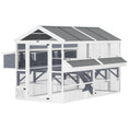 Load image into Gallery viewer, Wooden Chicken Coop, Large Outdoor Hen House with 2 Feeders, 2 Nesting Boxes, 2 Roosting Bars, Ramps, Waterproof Roof, Poultry Cage for 6-8 Chickens, 95" x 69" x 59"
