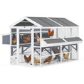 Load image into Gallery viewer, Wooden Chicken Coop, Large Outdoor Hen House with 2 Feeders, 2 Nesting Boxes, 2 Roosting Bars, Ramps, Waterproof Roof, Poultry Cage for 6-8 Chickens, 95" x 69" x 59"
