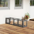 Load image into Gallery viewer, Outdoor Cat Tunnel, 59" Wooden Play Cat Enclosure, Extendable Pet Run with 3 Doors, for Indoor and Outdoor Use, for Kitty, Puppy, Gray
