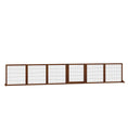 Load image into Gallery viewer, Wooden Pet Gate, Dog Safety Barrier, Freestanding Foldable Fence, w/ 6 Panels, 2 Support Feet, for House Doorway Stairs, Small & Medium Dogs, Coffee
