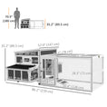 Load image into Gallery viewer, Wooden Chicken Coop for 6 Chickens, Rabbit Hutch with Large Run, Outdoor Poultry Cage Duck Coop Hen House with Nesting Box, Tray, Windows, Dark Grey
