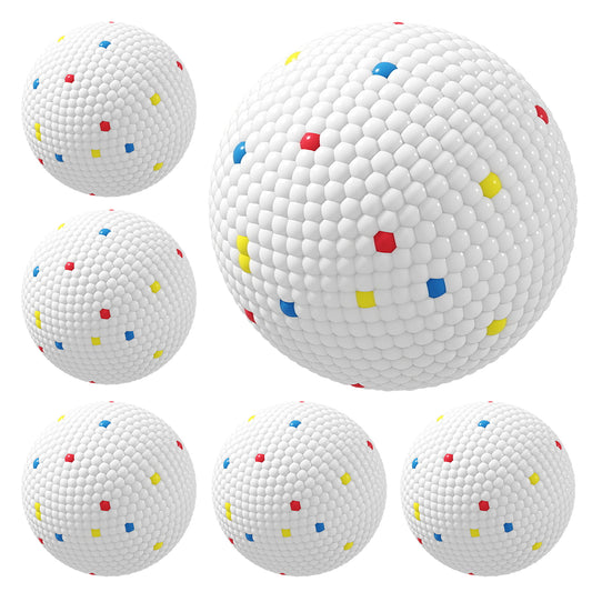 6 Pack Dog Balls Toys Fits Aggressive Chewers, Indestructible Teething and Water ETPU Balls for Throw and Fetch, High Bounce Interactive Toys for Small and Medium Dogs, 5.8cm/2.3Inch
