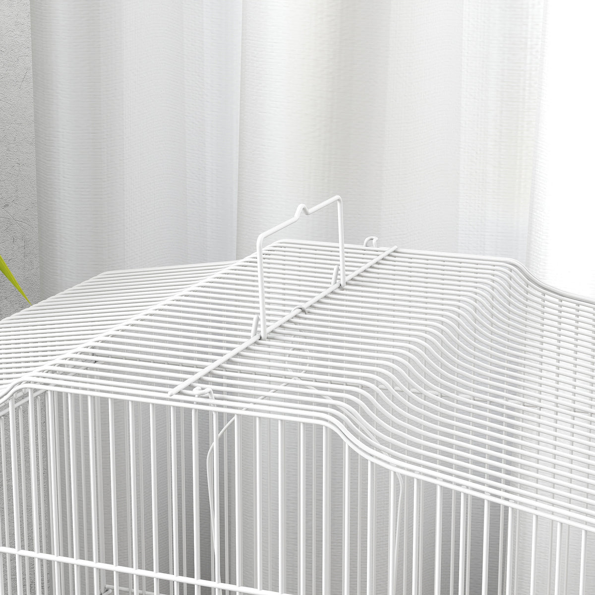 Bird Cage with Perches, Food Bowls, Swing, Parrot Cage for Budgie, Parakeet, Small Bird, 46.5 x 36 x 59cm, Blue
