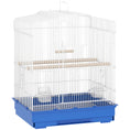 Load image into Gallery viewer, Bird Cage with Perches, Food Bowls, Swing, Parrot Cage for Budgie, Parakeet, Small Bird, 46.5 x 36 x 59cm, Blue
