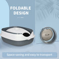 Load image into Gallery viewer, Foldable Cat Litter Box with Lid, Hooded Cat Litter Tray with High Sides, Air Freshener, Large Two-Way Entrance, Scoop, White
