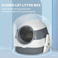 Load image into Gallery viewer, Foldable Cat Litter Box with Lid, Hooded Cat Litter Tray with High Sides, Air Freshener, Large Two-Way Entrance, Scoop, White
