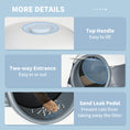 Load image into Gallery viewer, Foldable Cat Litter Box with Lid, Hooded Cat Litter Tray with High Sides, Air Freshener, Large Two-Way Entrance, Scoop, White
