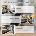Load image into Gallery viewer, Dog Ramp for Bed Couch, Foldable Wooden Pet Ramp Height Adjustable 4 Levels, for Cats Large Dogs with Non Slip Carpeted Surface, Natural
