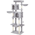 Charger l'image dans la visionneuse de la galerie, Cat Tree, 69" Cat Tower for Indoor Kittens, Multi-Level Tower with 2 Condos, Scratching Posts, 2 Hammocks, Perches, Pompoms for Multiple Kitties, Light Grey
