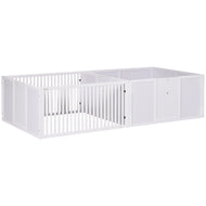 Whelping Box for Dogs, 2m x 1m Whelping Pen for Indoors, Pet Playpen with Three Doors, Two-Room Design