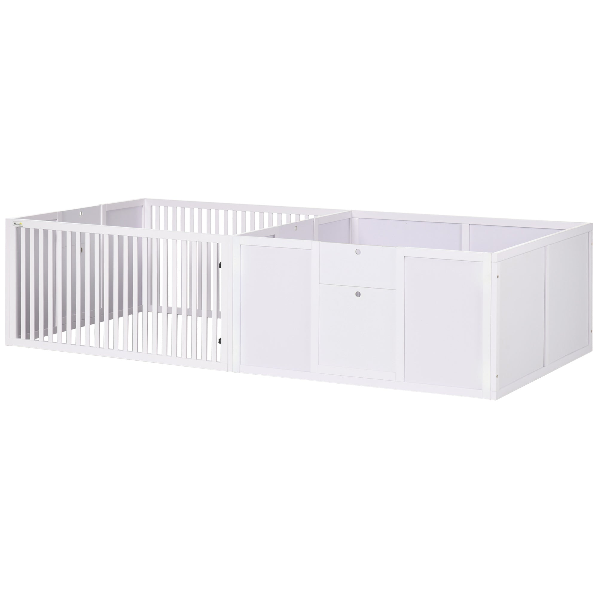 Whelping Box for Dogs, 20"H Puppy Whelping Box with Removable Doors, Dog Birth Supplies & Essentials for Indoor, 81" x 39" x 20", White