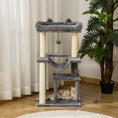 Load image into Gallery viewer, Cat Tree, 90cm Cat Tower with Sisal Scratching Posts, Cat Condo, Hammock, Top Perch and 2 Hanging Toys for Indoor Cats, Grey
