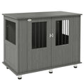 Load image into Gallery viewer, Dog Crate Furniture End Table, Pet Kennel for Medium Large Dogs with Magnetic Door Indoor Animal Cage, Grey, 95 x 55 x 75 cm
