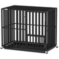 Load image into Gallery viewer, Heavy Duty Dog Crate, Dog Cage with Wheels for Medium Large Breeds, Metal Pet Crate with Removable Tray and 3 Doors for Indoor & Outdoor, 95 x 57 x 81 cm, Black

