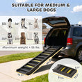 Load image into Gallery viewer, Dog Ramp for Car Truck SUV, Foldable Dog Stairs for Large Medium Small Dogs, Folding Pet Stairs with Non-slip Strips & Pads, Supports Up to 55 lbs (10 Steps), Black
