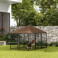 Load image into Gallery viewer, Outdoor Dog Kennel Puppy Play Pen with Canopy Garden Playpen Fence Crate Enclosure Cage Rotating Bowl 211 x 141 x 151 cm
