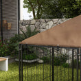 Load image into Gallery viewer, Outdoor Dog Kennel Puppy Play Pen with Canopy Garden Playpen Fence Crate Enclosure Cage Rotating Bowl 211 x 141 x 151 cm
