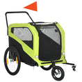 Load image into Gallery viewer, Dog Bike Trailer, 2 in 1 Dog Stroller for Large Dogs with Hitch, Quick-release 20" Wheels, Pet Bicycle Cart Trolley Carrier for Travel, Green
