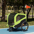 Load image into Gallery viewer, Dog Bike Trailer, 2 in 1 Dog Stroller for Large Dogs with Hitch, Quick-release 20" Wheels, Pet Bicycle Cart Trolley Carrier for Travel, Green
