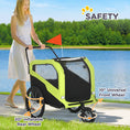 Load image into Gallery viewer, Dog Bike Trailer, 2 in 1 Dog Stroller for Large Dogs with Hitch, Quick-release 20" Wheels, Pet Bicycle Cart Trolley Carrier for Travel, Green
