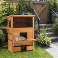 Load image into Gallery viewer, PawHut 3-Story Cat House Feral Cat Shelter, Outdoor Kitten Condo with Raised Floor, Asphalt Roof, Escape Doors, Jumping Platforms, Yellow
