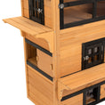 Load image into Gallery viewer, PawHut 3-Story Cat House Feral Cat Shelter, Outdoor Kitten Condo with Raised Floor, Asphalt Roof, Escape Doors, Jumping Platforms, Yellow

